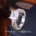 2018 Most Popular fancy ring white gold plated and 18k white gold plated ring